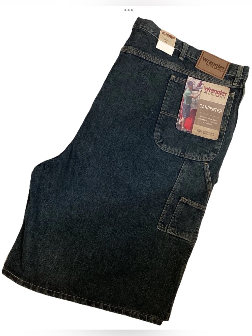 Wrangler Denim Carpenter Shorts Mens 52 Rugged Wear. New with tags.